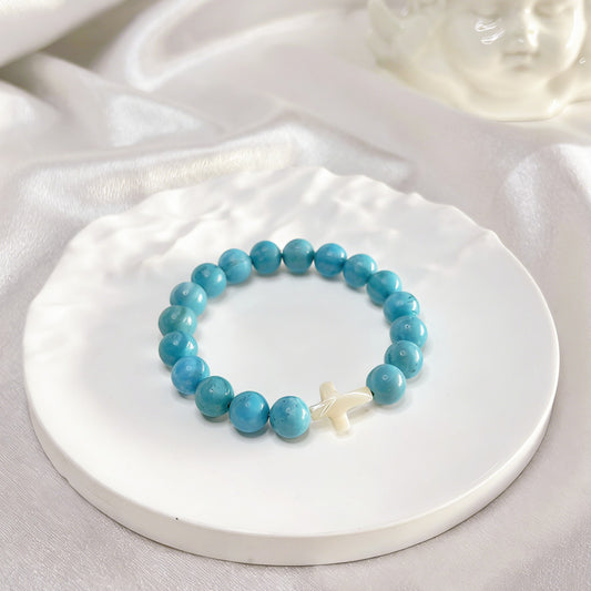 Turquoise Shell Cross Guardian Energy Bracelet