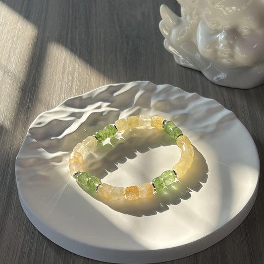 Citrine Green Phantom Wealth Energy Bracelet