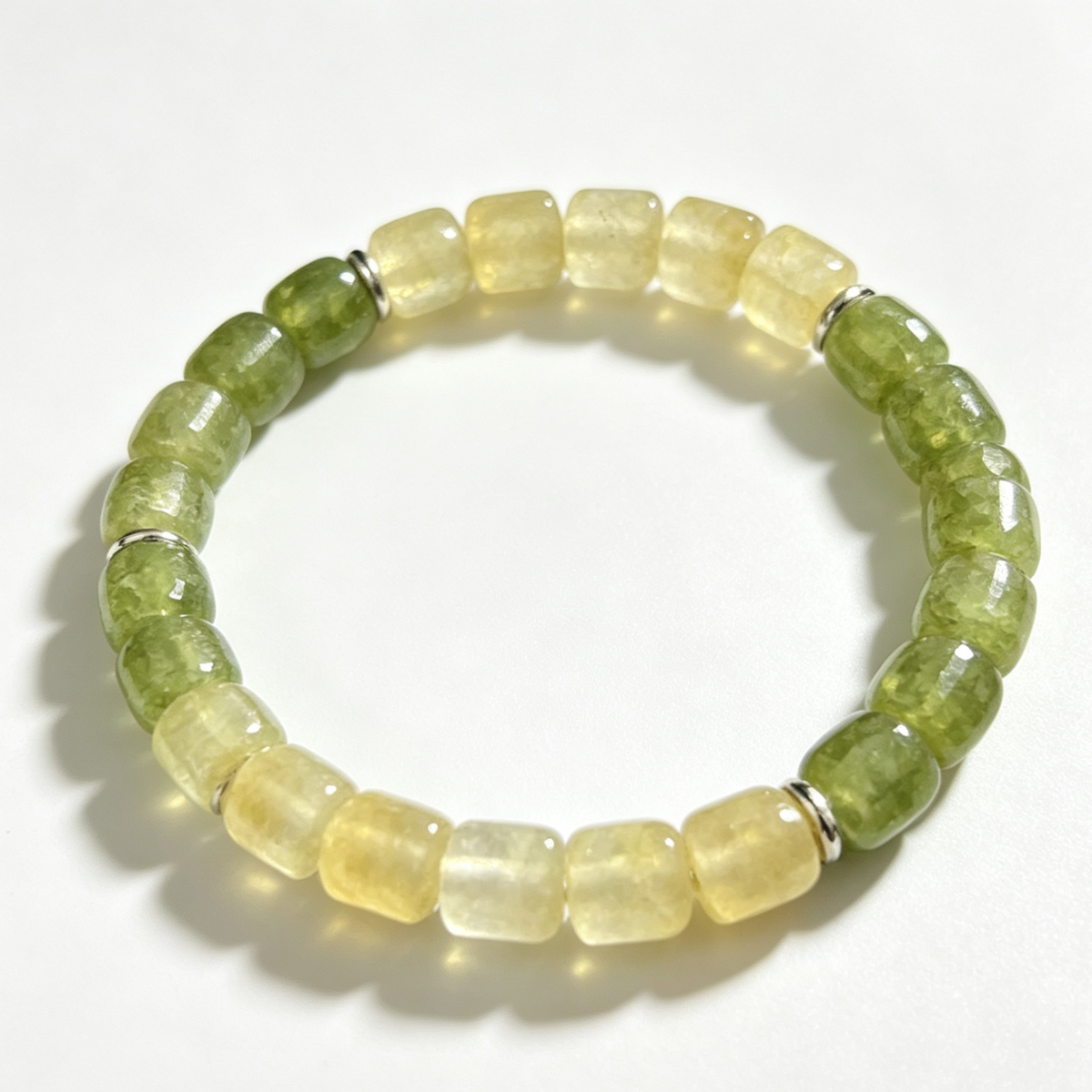 Citrine Green Phantom Crystal Wealth Energy Bracelet