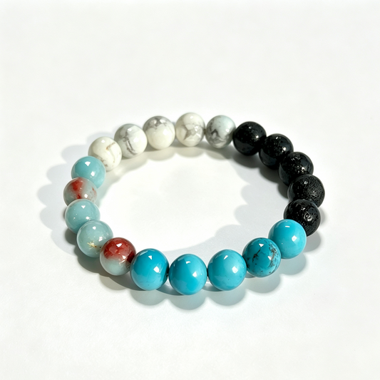 Four Color Natural Stone Energy Healing Bracelet