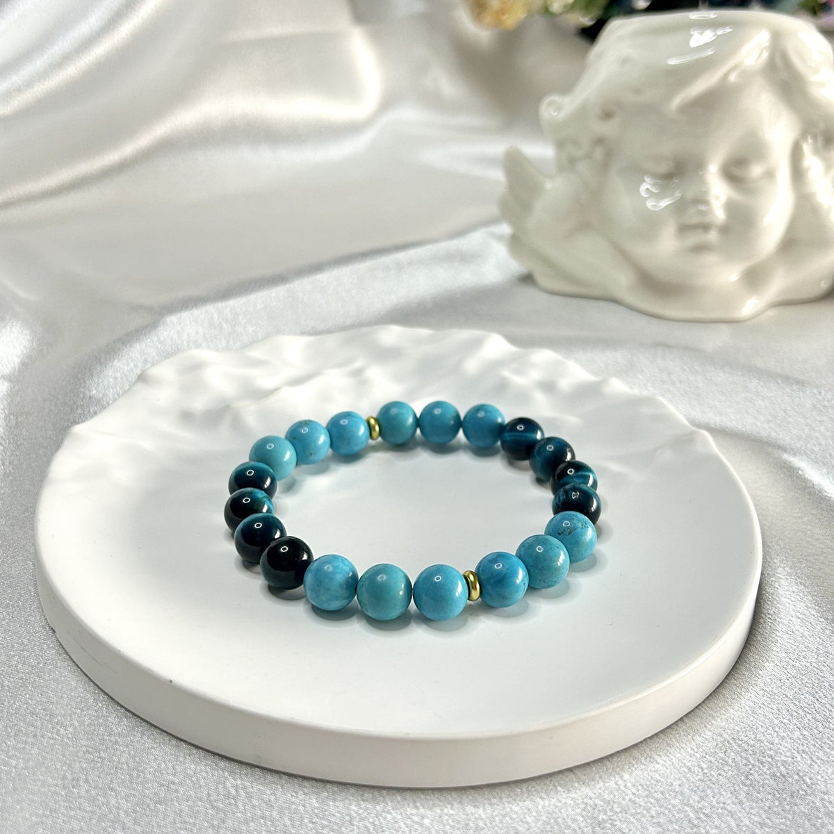 Blue Tiger Eye Turquoise Energy Bracelet