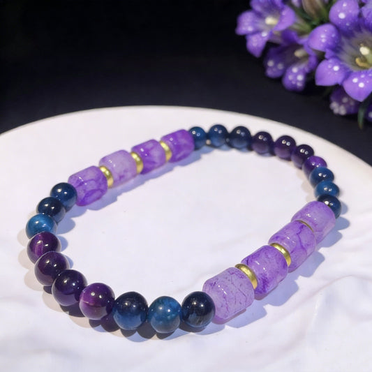 Amethyst Tiger Eye Stress Relief Bracelet