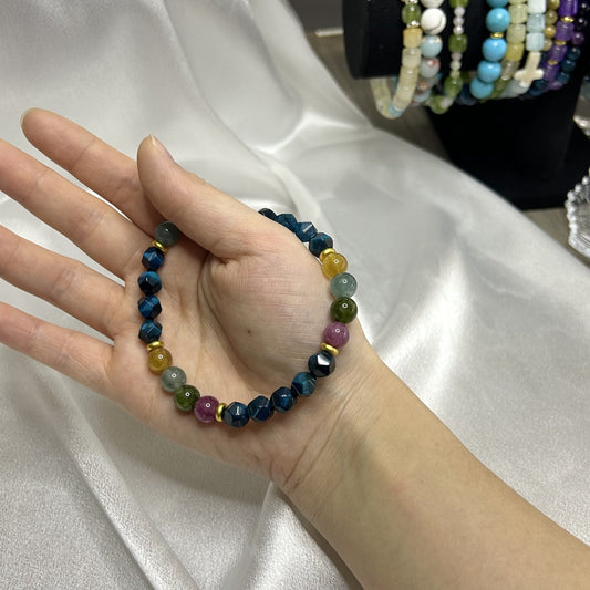Blue Tiger Eye Multicolor Guardian Bracelet