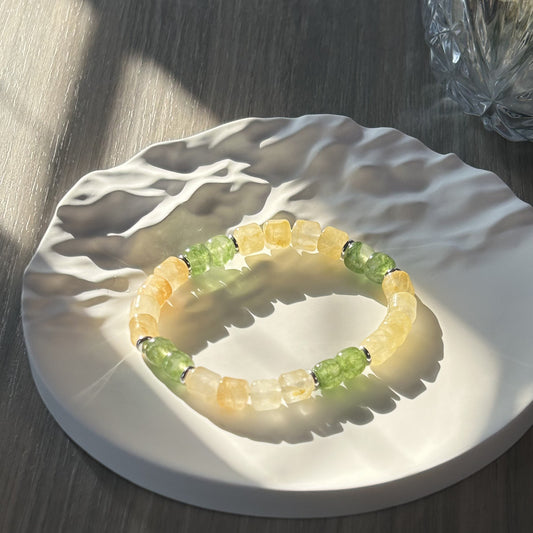 Citrine Green Phantom Wealth Energy Bracelet