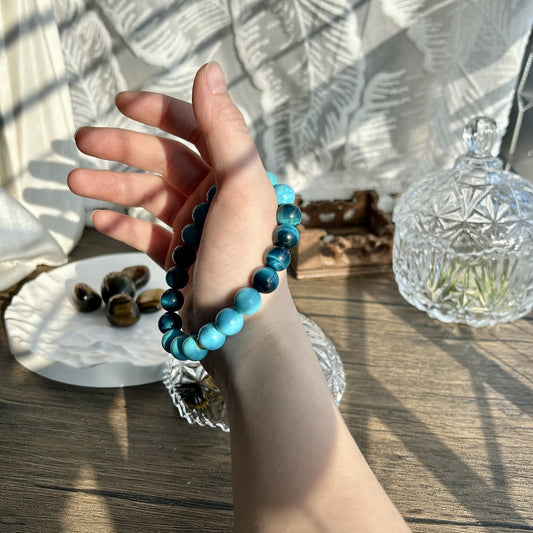 Blue Tiger Eye Turquoise Energy Bracelet