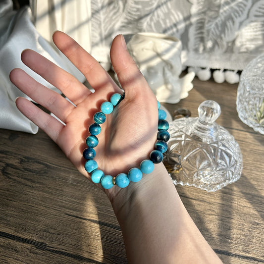Blue Tiger Eye Turquoise Energy Bracelet