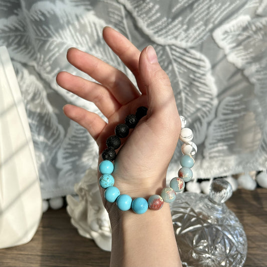 Four Color Natural Stone Energy Healing Bracelet