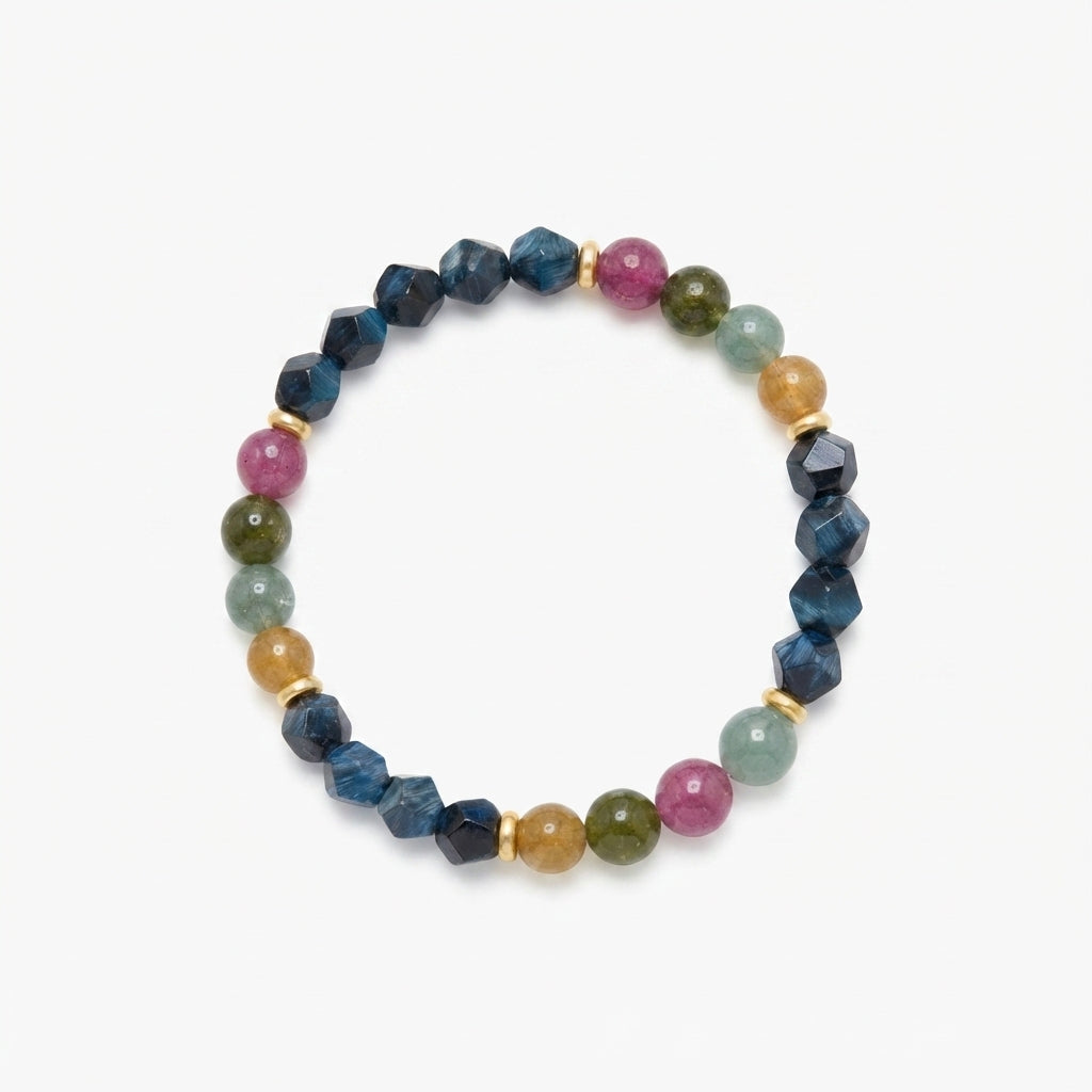 Blue Tiger Eye Multicolor Guardian Bracelet