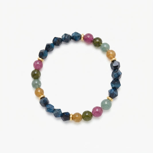 Blue Tiger Eye Multicolor Guardian Bracelet