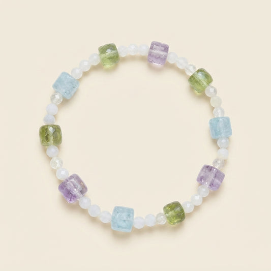 Multicolor Crystal Balance Luck Energy Bracelet