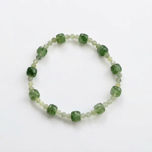 Green Crystal Morganite Energy Balance Healing Bracelet