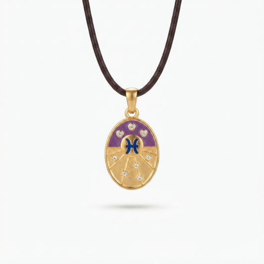 14K Zodiac Sign Pendant, Personalized Astrology Charm