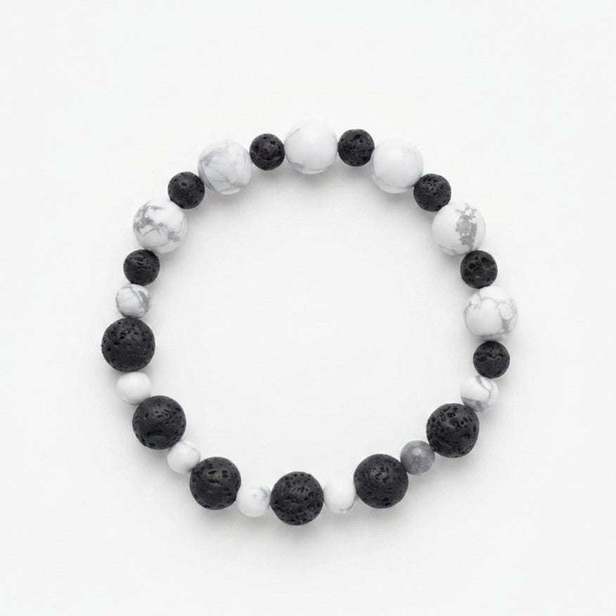 Volcanic Stone White Turquoise Energy Balance Bracelet