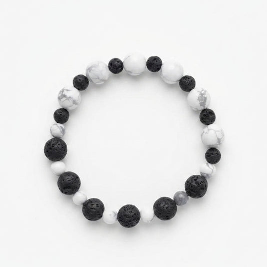 Volcanic Stone White Turquoise Energy Balance Bracelet
