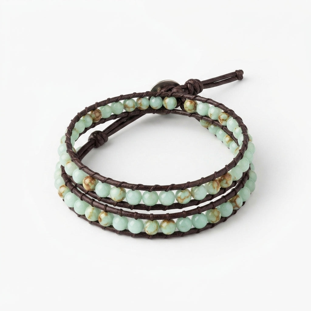 Green Turquoise Beaded Energy Bracelet