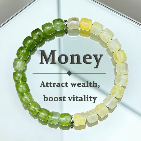 Citrine Green Phantom Abundance Energy Bracelet